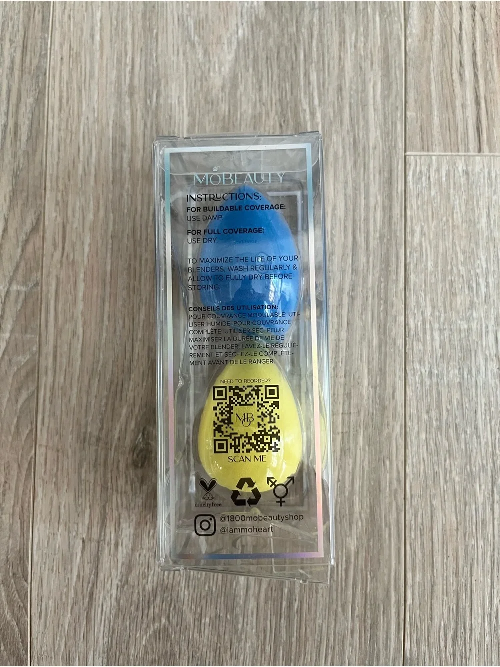 MO Beauty Flawless Coverage Cosmetic Blender Duo - Blue & Yellow